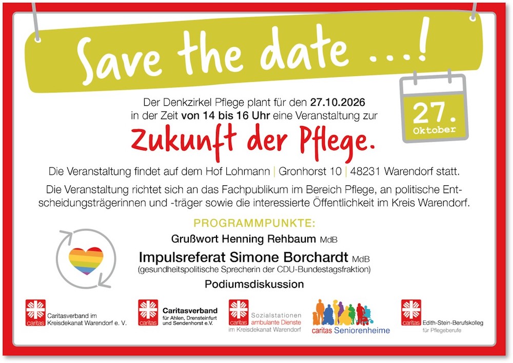 Denkzirkel Pflege am 27.10.2026: Zukunft der Pflege
