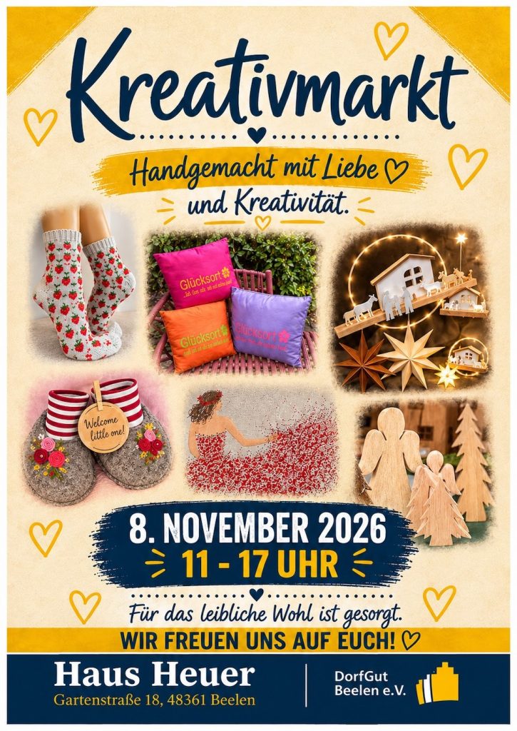 Kreativmarkt im Haus Heuer am 8. November