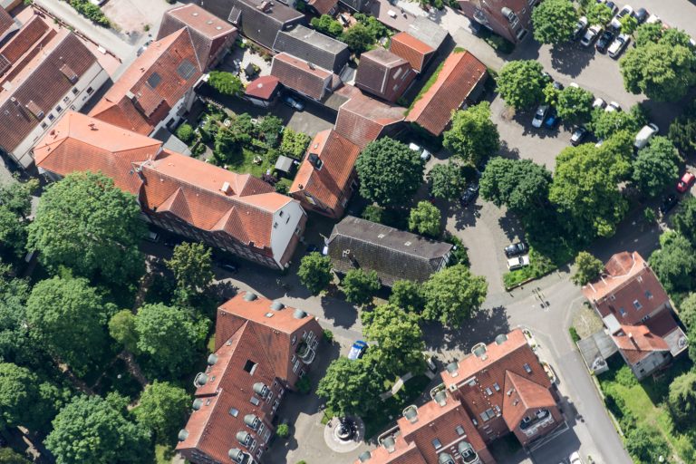 Luftaufnahme der historischen Altstadt von Telgte