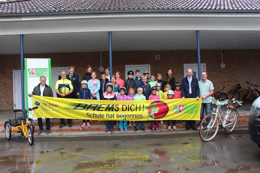 Brems Dich! Schule hat begonnen – Verkehrswacht Warendorf und Kreispolizeibehörde Warendorf machen auf den Schulbeginn aufmerksam